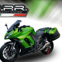 Scarico compatibile con Kawasaki Z 1000 Sx 2017-2020, Powercone Evo, Coppia di terminali di scarico omologati, forniti con db killer removibili e raccordi specifici