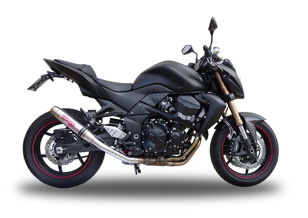 Scarico compatibile con Kawasaki Z 750 - R 2007-2014, Deeptone Inox, Scarico omologato, silenziatore con db killer estraibile e raccordo specifico