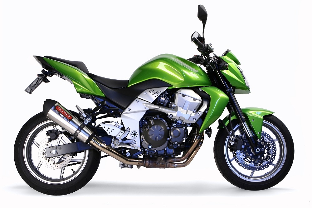 Scarico compatibile con Kawasaki Z 750 - R 2007-2014, Gpe Ann. titanium, Terminale di scarico omologato, fornito con db killer estraibile, catalizzatore e raccordo specifico