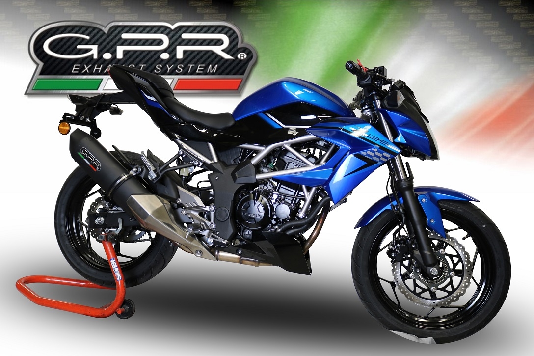 Scarico GPR Kawasaki Ninja 125 2021/2022 e5 Scarico omologato con raccordo Furore  Argento