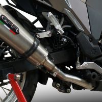 Exhaust system compatible with Kawasaki Versys-X 300 2022-2023, GP Evo4 Poppy, Homologated legal slip-on exhaust including removable db killer, link pipe and catalyst 
