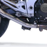 Scarico compatibile con Kawasaki Z1000 2003-2006, Furore Nero, Coppia di terminali di scarico omologati, forniti con db killer removibili e raccordi specifici