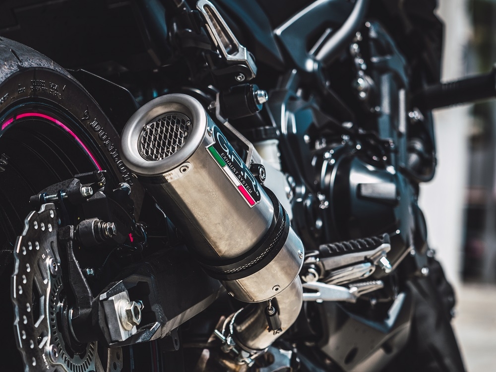 Exhaust compatible with Kawasaki Z 900 2017-2019, M3 Inox , Homologated legal slip-on exhaust including removable db killer and link pipe 