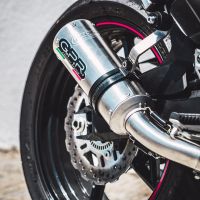 Exhaust compatible with Kawasaki Z 900 2017-2019, M3 Inox , Homologated legal slip-on exhaust including removable db killer and link pipe 