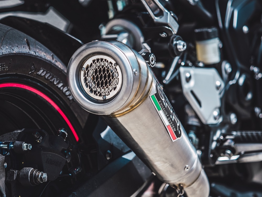 Exhaust compatible with Kawasaki Z 900 2017-2019, Powercone Evo, Homologated legal slip-on exhaust including removable db killer and link pipe 