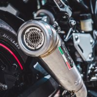 Exhaust system compatible with Kawasaki Z 900 2017-2019, Powercone Evo, Homologated legal slip-on exhaust including removable db killer and link pipe 