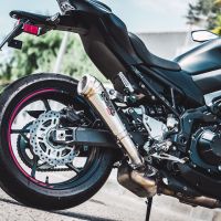 Scarico compatibile con Kawasaki Z 900 2017-2019, Powercone Evo, Scarico omologato, silenziatore con db killer estraibile e raccordo specifico