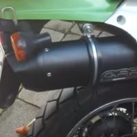 Scarico compatibile con Kawasaki Klr 650 1988-2005, Furore Nero, Scarico omologato, silenziatore con db killer estraibile e raccordo specifico