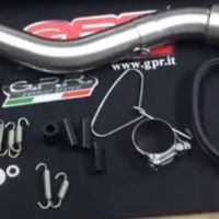 Scarico compatibile con Kawasaki Klr 650 1988-2005, Satinox, Scarico omologato, silenziatore con db killer estraibile e raccordo specifico