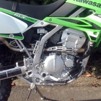 Scarico compatibile con Kawasaki KLX 250 R 1994-2007, Furore Nero, Scarico omologato, silenziatore con db killer estraibile e raccordo specifico