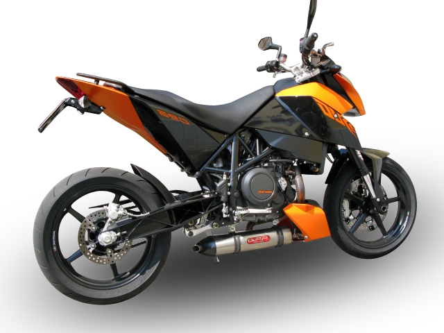Scarico compatibile con Ktm Duke 690 2008-2011, Gpe Ann. titanium, Scarico completo omologato,fornito con db killer estraibile,catalizzatore e collettore