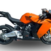 Scarico compatibile con Ktm Rc 8 R 2008-2014, Gpe Ann. titanium, Scarico completo racing,fornito con collettore specifico, non legale per uso stradale