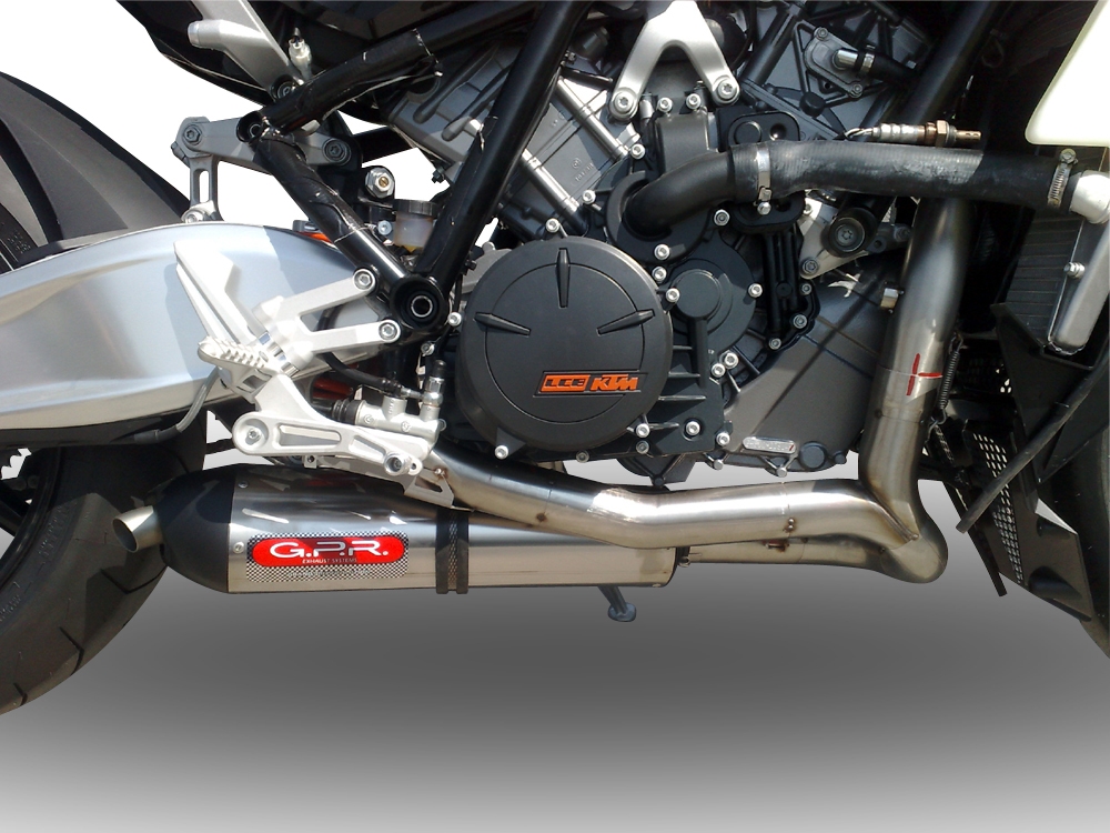 Scarico compatibile con Ktm Rc 8 R 2008-2014, Gpe Ann. titanium, Scarico completo racing,fornito con collettore specifico, non legale per uso stradale