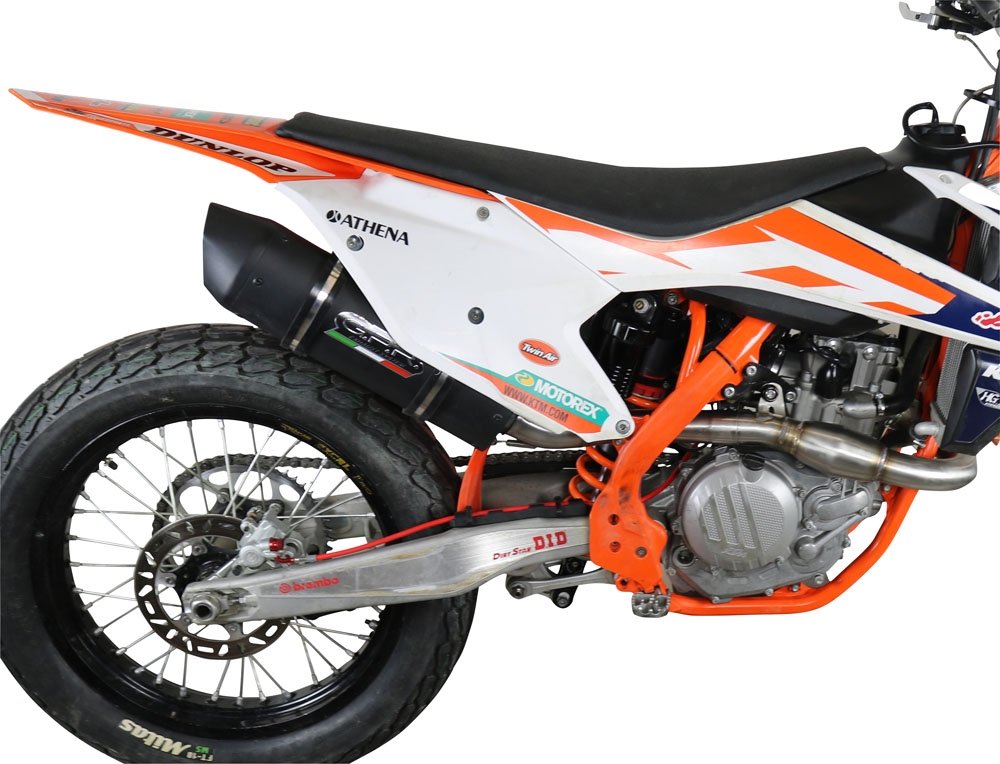 Exhaust compatible with Ktm SX-F 450 2016-2018, Furore Nero, Racing full system exhaust, including removable db killer/spark arrestor 