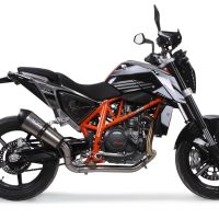 Scarico compatibile con Ktm Duke 690 2012-2016, GP Evo4 Titanium, Scarico omologato, silenziatore con db killer estraibile e raccordo specifico