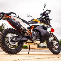 Scarico compatibile con Husqvarna Norden 901 2022-2023, Furore Evo4 Nero, Scarico omologato, silenziatore con db killer estraibile e raccordo specifico