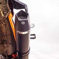 Scarico compatibile con Ktm Adventure 890 2020-2024, GP Evo4 Black Titanium, Scarico omologato, silenziatore con db killer estraibile e raccordo specifico