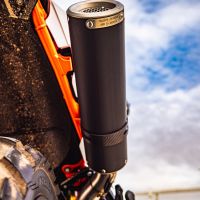 Exhaust compatible with Husqvarna Norden 901 2022-2024, M3 Black Titanium, Homologated legal slip-on exhaust including removable db killer and link pipe 