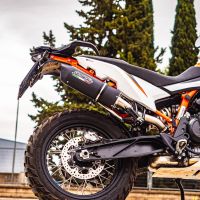 Scarico compatibile con Husqvarna Norden 901 2022-2023, Furore Nero, Terminale di scarico racing, con raccordo, senza omologazione