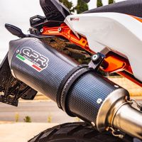 Scarico compatibile con Husqvarna Norden 901 2022-2024, GP Evo4 Poppy, Scarico omologato, silenziatore con db killer estraibile e raccordo specifico