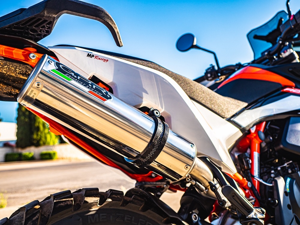 Scarico compatibile con Husqvarna Norden 901 2022-2024, M3 Inox , Terminale di scarico racing, con raccordo, senza omologazione