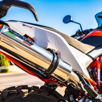 Scarico compatibile con Husqvarna Norden 901 2022-2024, M3 Inox , Terminale di scarico racing, con raccordo, senza omologazione