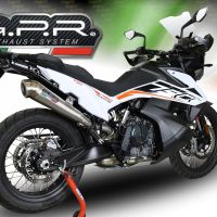 Scarico compatibile con Ktm Adventure 790 2018-2020, Powercone Evo, Scarico omologato, silenziatore con db killer estraibile e raccordo specifico