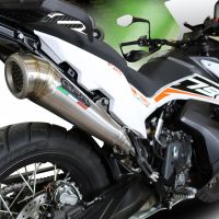Scarico compatibile con Ktm Adventure 790 2018-2020, Powercone Evo, Scarico omologato, silenziatore con db killer estraibile e raccordo specifico