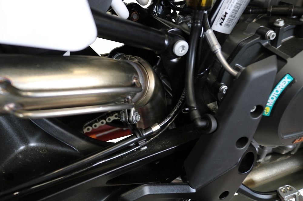 Scarico compatibile con Ktm Adventure 890 2020-2024, Decatalizzatore, Collettore decatalizzore, applicazione racing