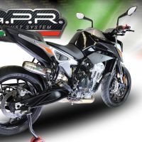 Scarico compatibile con Ktm Duke 790 2017-2020, Deeptone Inox, Terminale di scarico racing, con raccordo, senza omologazione