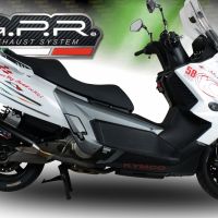 Exhaust compatible with Kymco Myroad 700 2012-2016, Power Bomb, Homologated legal slip-on exhaust including removable db killer and link pipe 