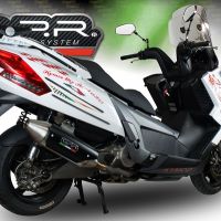 Exhaust compatible with Kymco Myroad 700 2012-2016, Power Bomb, Homologated legal slip-on exhaust including removable db killer and link pipe 