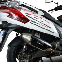 Exhaust compatible with Kymco Myroad 700 2012-2016, Power Bomb, Homologated legal slip-on exhaust including removable db killer and link pipe 