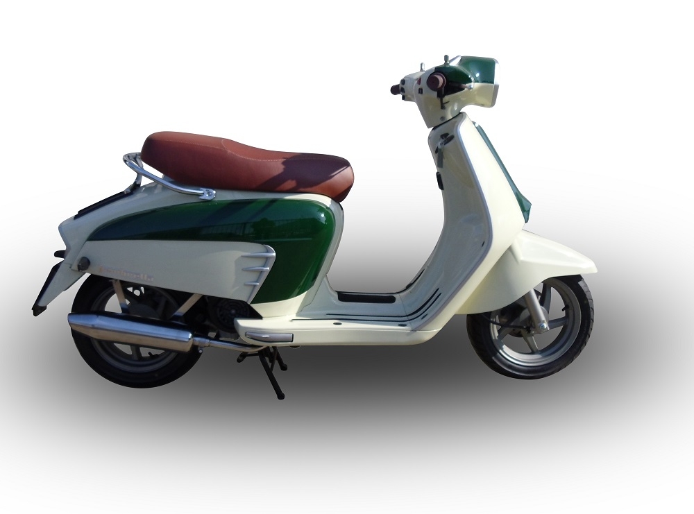 Scarico compatibile con Lambretta Lambretta 125 - 150 Milano 2012-2014, Ultracone lucido, Scarico completo omologato,fornito con db killer estraibile e collettore