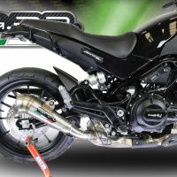 Scarico compatibile con Benelli Leoncino 500 2017-2020, Powercone Evo, Scarico omologato, silenziatore con db killer estraibile e raccordo specifico