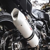 Exhaust compatible with Yamaha Mt-07 2014-2016, Albus Ceramic, Homologated legal full system exhaust, including removable db killer 