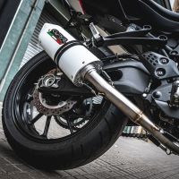 Exhaust compatible with Yamaha Mt-07 2014-2016, Albus Ceramic, Homologated legal full system exhaust, including removable db killer 