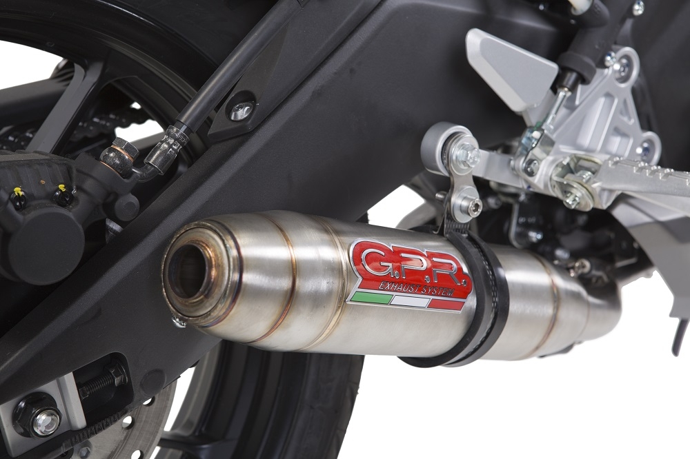 Scarico compatibile con Yamaha Mt 125 2017-2019, Deeptone Inox, Terminale di scarico omologato, fornito con db killer estraibile, catalizzatore e raccordo specifico