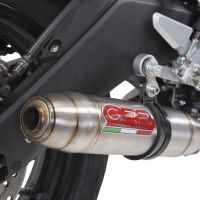 Scarico compatibile con Yamaha Mt 125 2017-2019, Deeptone Inox, Terminale di scarico omologato, fornito con db killer estraibile, catalizzatore e raccordo specifico