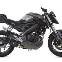 Scarico compatibile con Yamaha Mt 125 2017-2019, Furore Evo4 Nero, Scarico completo omologato,fornito con db killer estraibile,catalizzatore e collettore