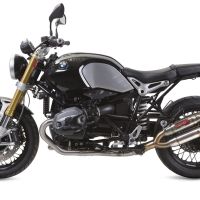 Exhaust system compatible with Bmw R Nine-T 1200 - Pure - Racer - Scrambler - Urban G/S 2013-2016, Deeptone Inox, Homologated legal full system exhaust, including removable db killer and catalyst 