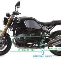 Exhaust system compatible with Bmw R Nine-T 1200 - Pure - Racer - Urban G/S 2017-2019, Deeptone Inox, Homologated legal full system exhaust, including removable db killer and catalyst 