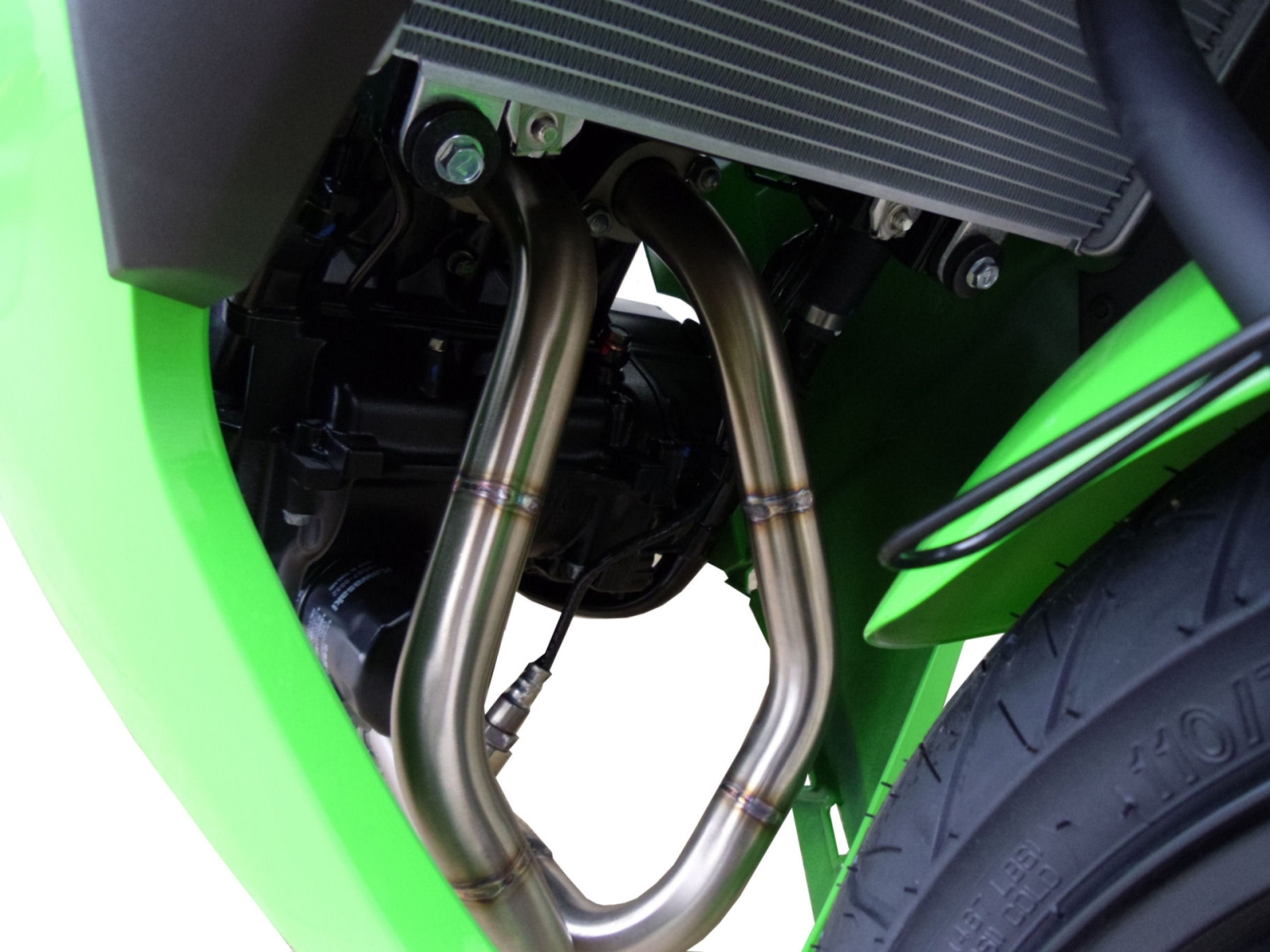 Scarico compatibile con Kawasaki Ninja 300 R 2012-2017, Deeptone Inox, Scarico completo omologato,fornito con db killer estraibile,catalizzatore e collettore