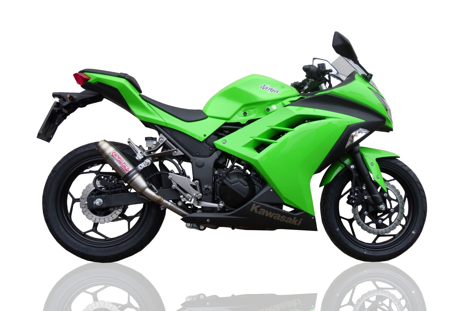 Scarico compatibile con Kawasaki Ninja 300 R 2012-2017, Deeptone Inox, Scarico completo omologato,fornito con db killer estraibile,catalizzatore e collettore