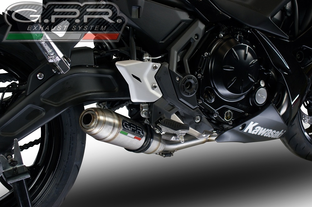 Exhaust system compatible with Kawasaki Z 650 2021-2022, Deeptone Inox, Racing full system exhaust, including removable db killer 