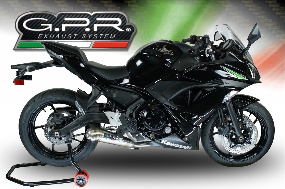Scarico compatibile con Kawasaki Ninja 650 2021-2022, Powercone Evo, Scarico completo omologato,fornito con db killer estraibile,catalizzatore e collettore
