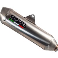 Exhaust system compatible with Gas Gas EC 450F 2024-2025, Pentacross Inox, Racing slip-on exhaust, including link pipe and removable db killer/spark arrestor 