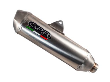 Scarico GPR compatibile con  Husqvarna FE 450 2024-2025, Pentacross Inox, Terminale di scarico Racing, con raccordo specifico e db killer estraibile