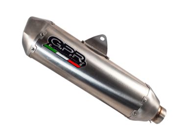 Exhaust system compatible with Gas Gas EC 450F 2024-2025, Pentacross Inox, Racing slip-on exhaust, including link pipe and removable db killer/spark arrestor 