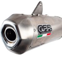 Exhaust system compatible with Gas Gas MC 450F 2024-2025, Pentacross Inox, Racing slip-on exhaust, including link pipe and removable db killer/spark arrestor 